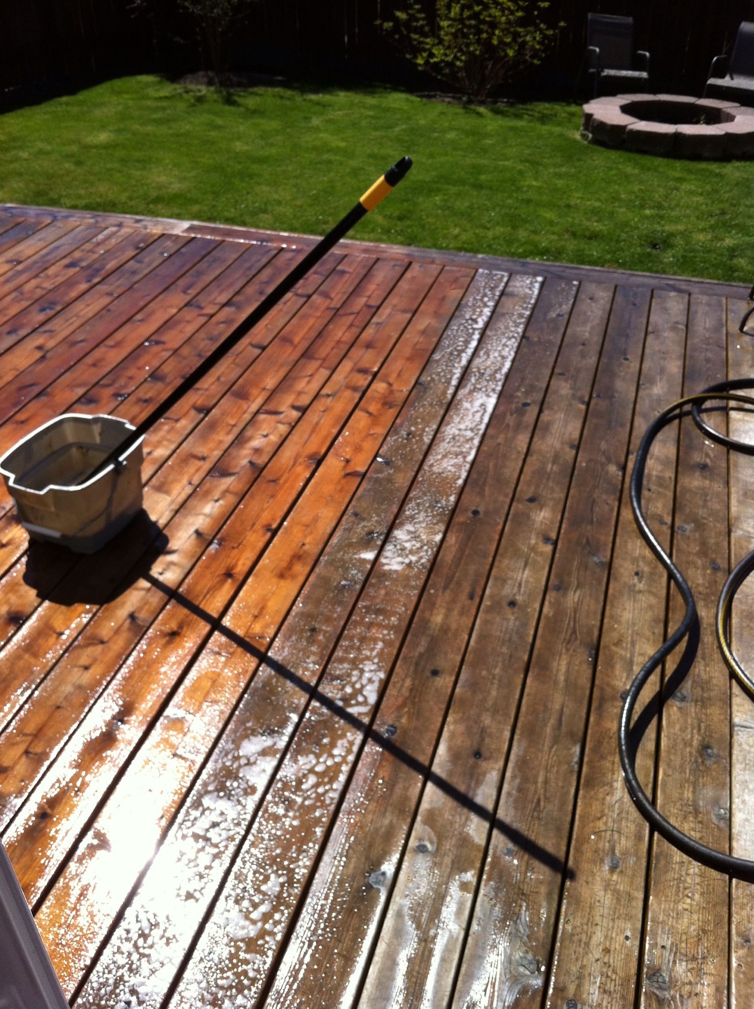 Clean wooden deck